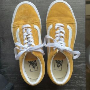 Vans yellow suede shoes